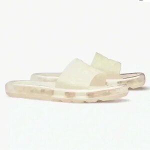 Tory Burch Translucent Jelly Slide Sandals - Clear/Ivory